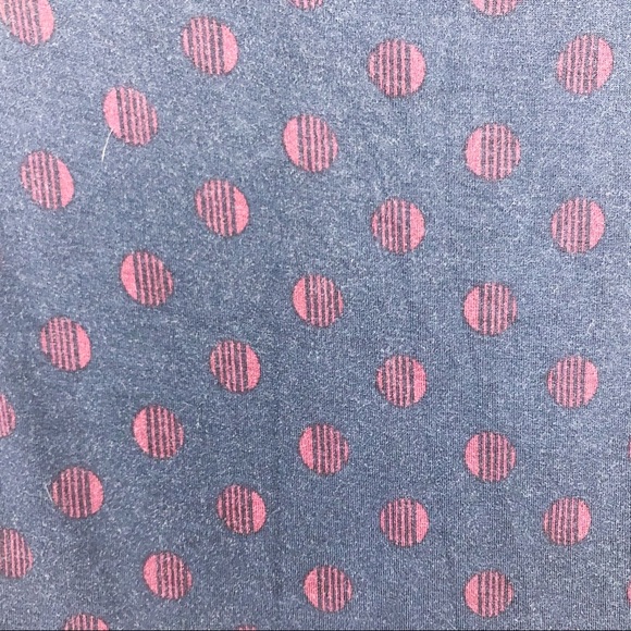 LOFT Navy & Maroon Polka Dot Summer Dress M - Picture 3 of 7